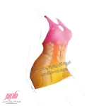 بادی زنانه کوتاه زنبوری رنگی
