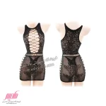 بادی زنانه کوتاه جلو زنبوری با ساق دست