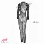 بادی زنانه ساق شلواری رنگی طرح پلنگی