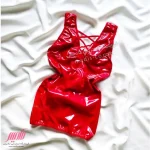 لباس بادی زنانه لاتکس چرمی پشت بندی