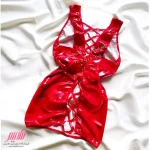 لباس بادی زنانه لاتکس چرمی پشت بندی