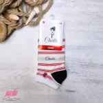 جوراب مردانه مچی نخ پنبه طرح راه راه ریز