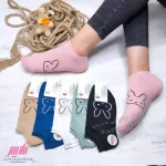 جوراب زنانه مچی نخی طرح عروسکی خرگوشی