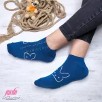 جوراب زنانه مچی نخی طرح عروسکی خرگوشی