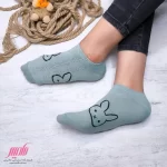جوراب زنانه مچی نخی طرح عروسکی خرگوشی