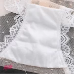 شورت زنانه اسلیپ توری سفید