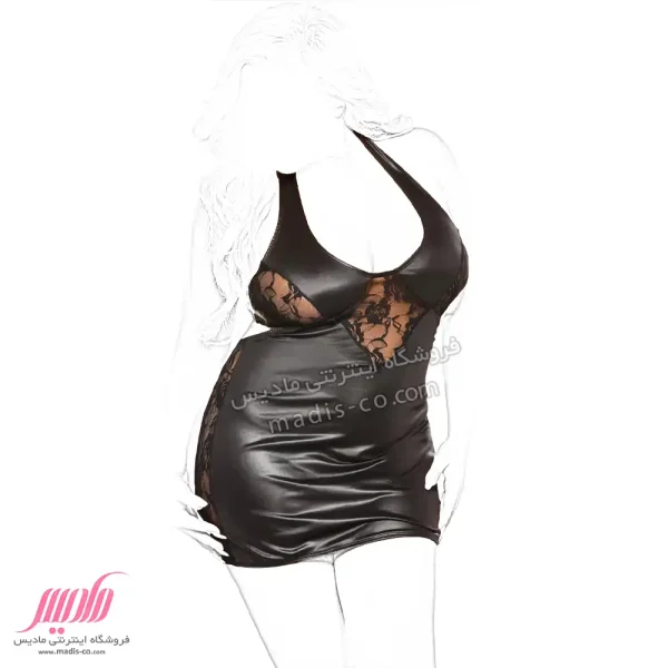 لباس خواب زنانه چرمی سایز بزرگ پشت باز