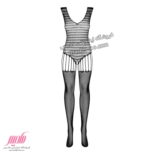 بادی زنانه یکسره چهارخانه آستین حلقه