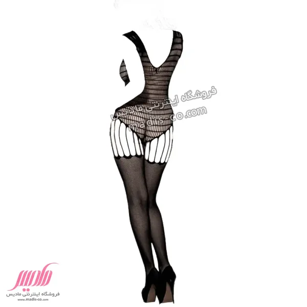 بادی زنانه یکسره چهارخانه آستین حلقه