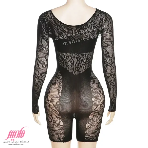 بادی زنانه شلوارکی آستین دار