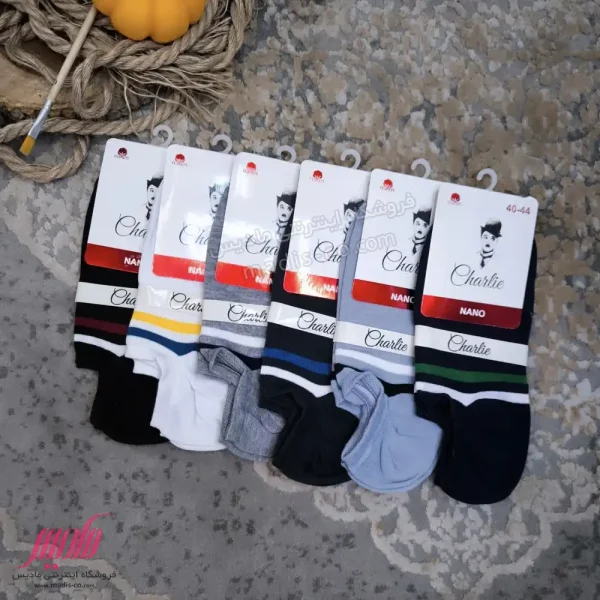 جوراب مردانه نخی زیرقوزک وسط راهدار