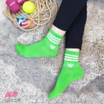 جوراب زنانه ساق کوتاه کش انگلیسی طرح آدیداس