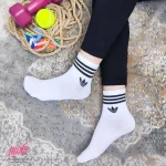 جوراب زنانه ساق کوتاه کش انگلیسی طرح آدیداس