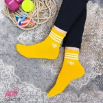 جوراب زنانه ساق کوتاه کش انگلیسی طرح آدیداس