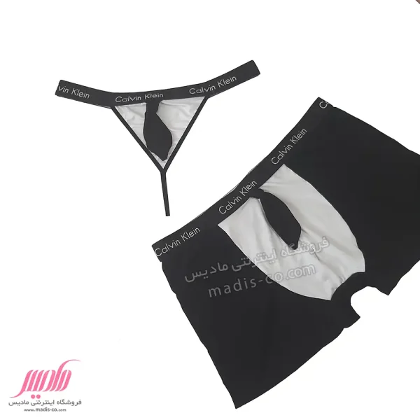 ست شورت زنانه و مردانه کراواتی