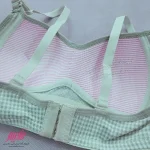 ست دخترانه اسفنجی نخی چهارخونه سبز