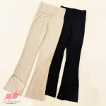 شلوار زنانه نخی کبریتی دمپا بوت کات