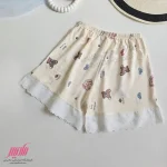 شورتک زنانه نخی عروسکی طرح خرسی