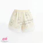 شورتک زنانه نخی عروسکی طرح خرسی