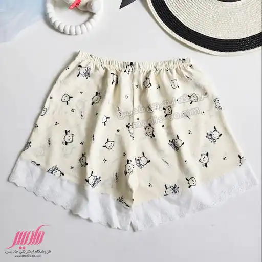 شورتک زنانه نخی عروسکی طرح مختلف
