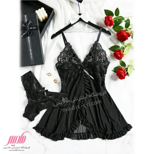 لباس خواب زنانه کوتاه جلوباز