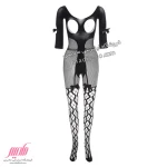 بادی زنانه جلو باز طرح دکلته آستین دار