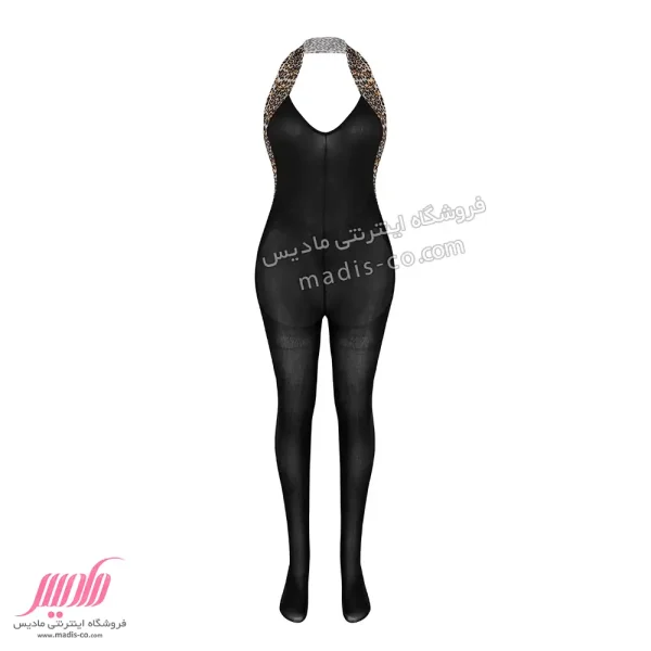 بادی زنانه پشت باز دور گردنی پلنگی