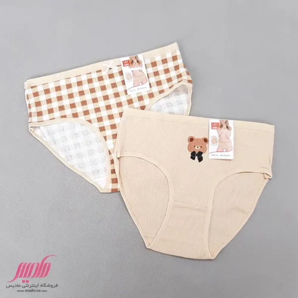 پک دوتایی شورت زنانه اسلیپ نخی عروسکی