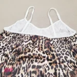 ست تاپ شورتک زنانه ساتن پلنگی