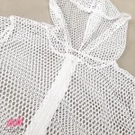 ست زنانه کراپ و شورت پادار فیشنت