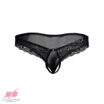 شورت مردانه جلوباز تور و دانتل