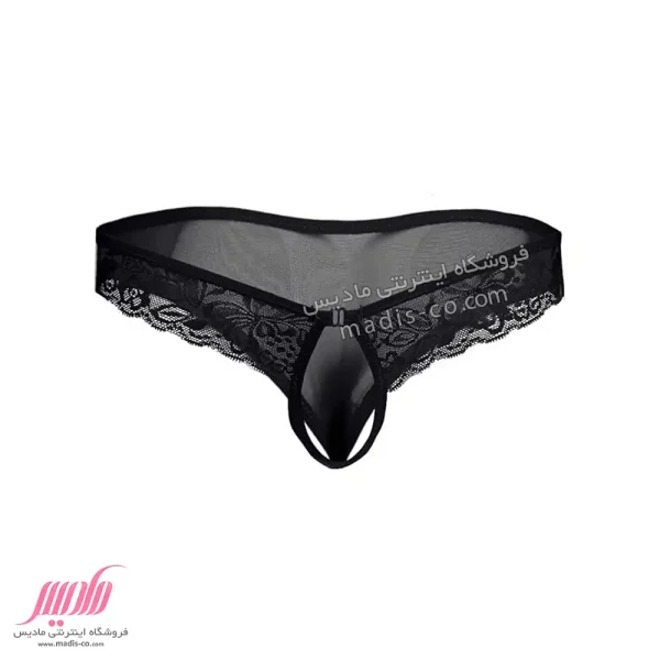 شورت مردانه جلوباز تور و دانتل