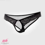 شورت مردانه جلوباز تور و دانتل