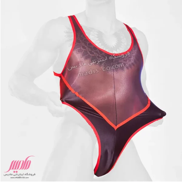 بادی مردانه تور و دیسکو فاق دکمه دار