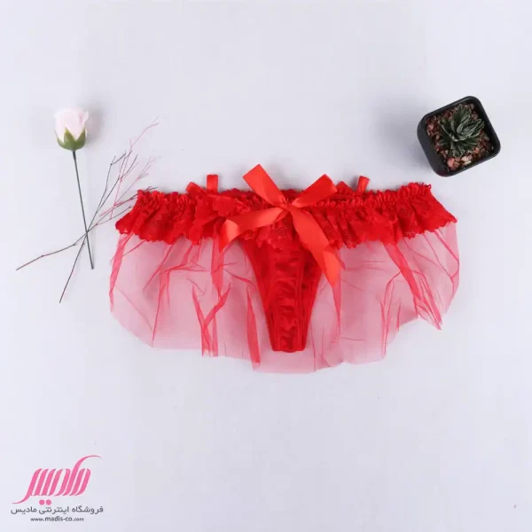 شورت زنانه لامبادا پشت دامنی تور