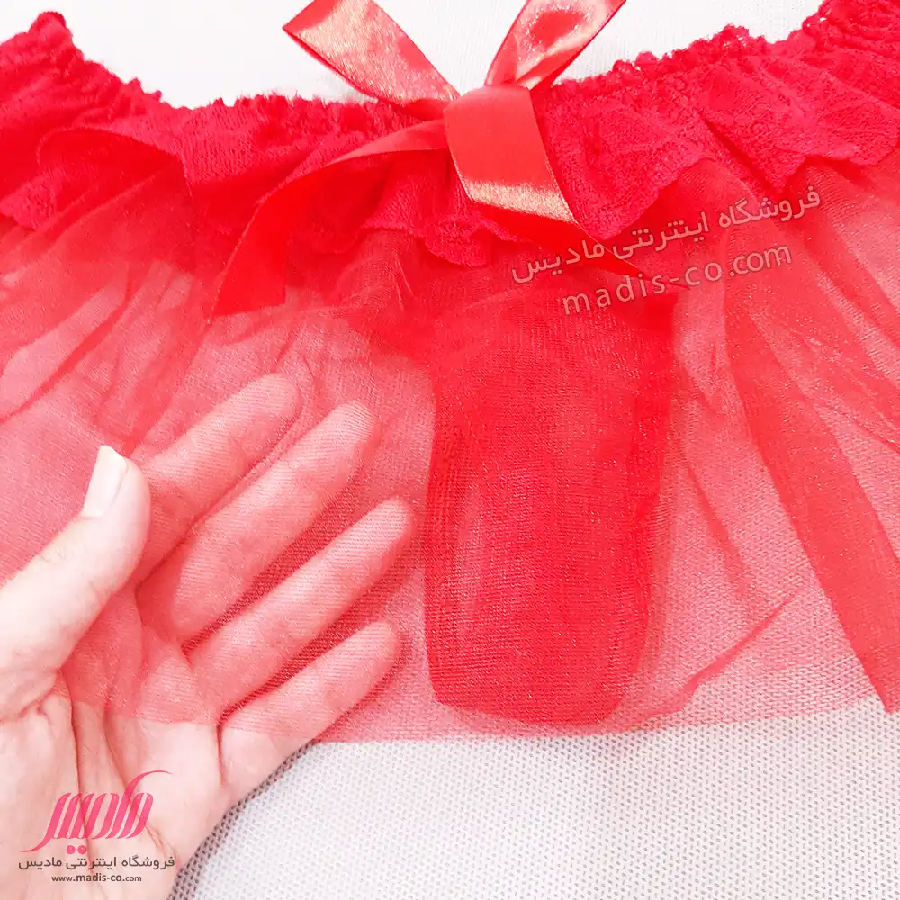 شورت زنانه لامبادا پشت دامنی تور