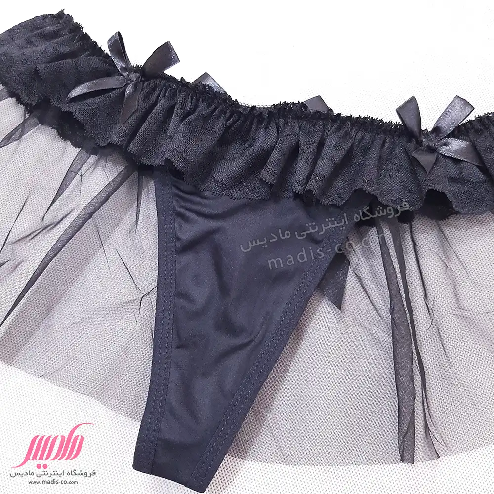 شورت زنانه لامبادا پشت دامنی تور