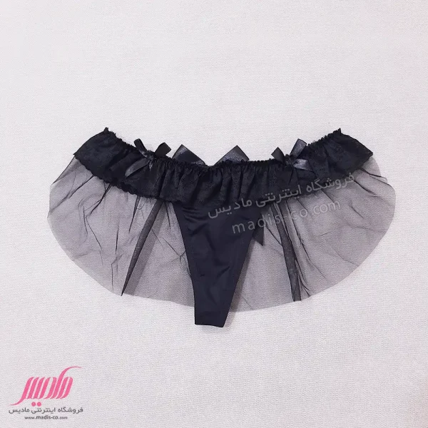 شورت زنانه لامبادا پشت دامنی تور