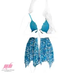 لباس خواب زنانه کوتاه جلوباز گلدار