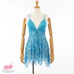 لباس خواب زنانه کوتاه جلوباز گلدار