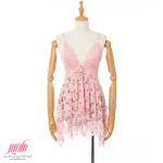 لباس خواب زنانه کوتاه جلوباز گلدار