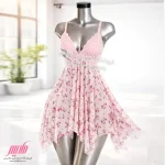 لباس خواب زنانه کوتاه جلوباز گلدار