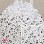 لباس خواب زنانه کوتاه جلوباز گلدار