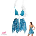 لباس خواب زنانه کوتاه جلوباز گلدار