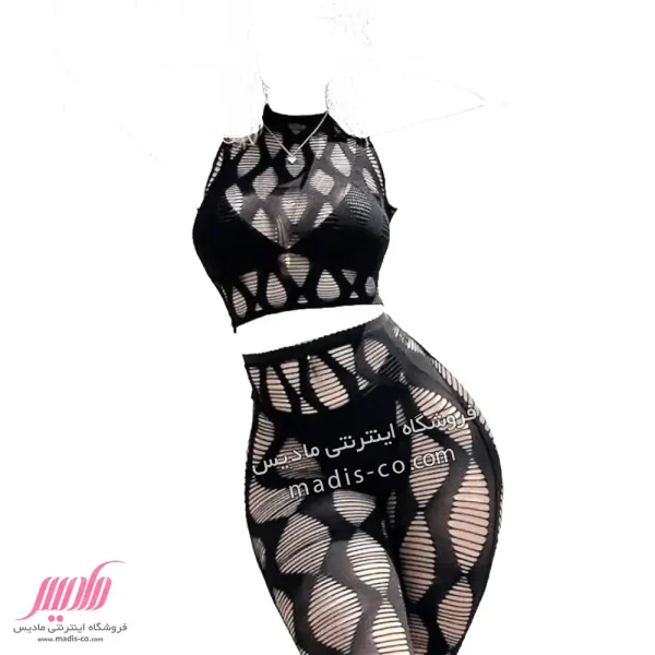 بادی زنانه دو تیکه نیم تنه و ساق شلواری