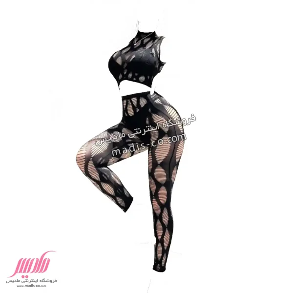 بادی زنانه دو تیکه نیم تنه و ساق شلواری