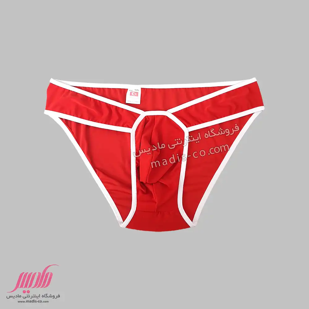 شورت مردانه اسلیپ جلو طرحدار نواردوزی